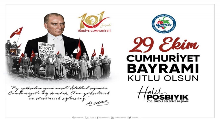 BAŞKAN POSBIYIK, CUMHURİYETİN 101. YILINI KUTLADI