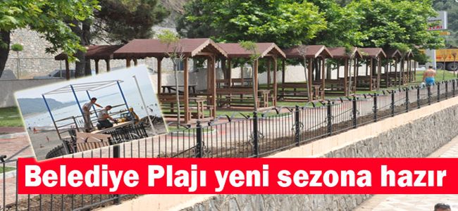 EREĞLİE BELEDİYE PLAJI, YENİ SEZONA HAZIR