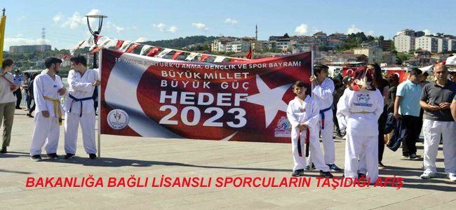 KALDIRTILAN  “BÜYÜK MİLLET, BÜYÜK GÜÇ HEDEF 2023” AFİŞİ YENİDEN ASILDI