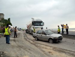 MEZUNİYET TÖRENİ İÇİN GELDİ, ALAPLI DA KAZA YAPTI