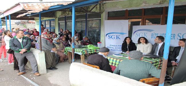 ZONGULDAK SGK’DAN KÖYLERDE BİLGİLENDİRME TOPLANTISI